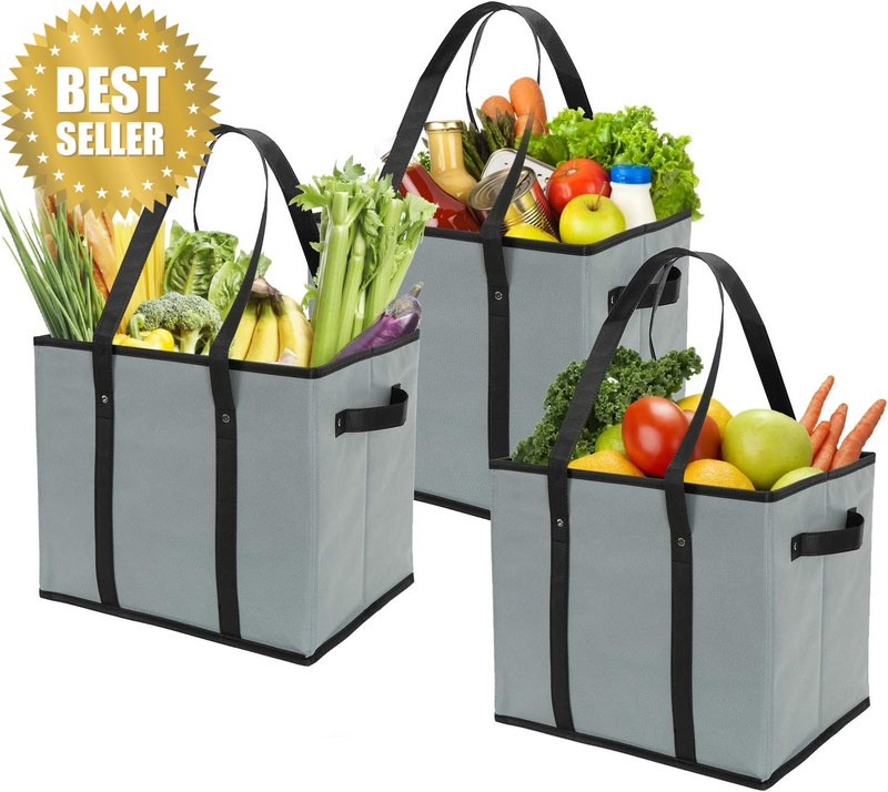 Reusable Grocery Bags Set Durable Heavy Duty Tote Bag Collapsible Grocery Shoppi