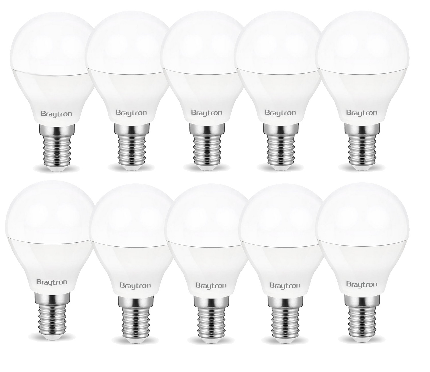 10 E14 Sockel LED Leuchtmittel Birne Kugel Form 5 Watt | 400 Lumen Warmweiß