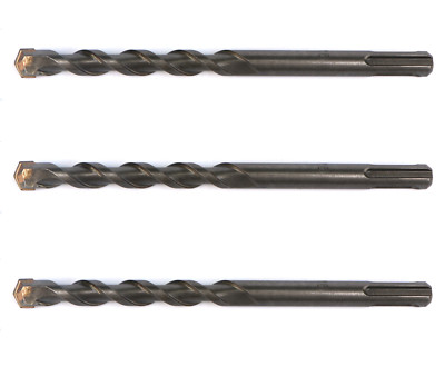 3 Pcs 7/16 x 6 Inch SDS Plus Rotary Hammer Drill Bits Brick Stone and Concrete