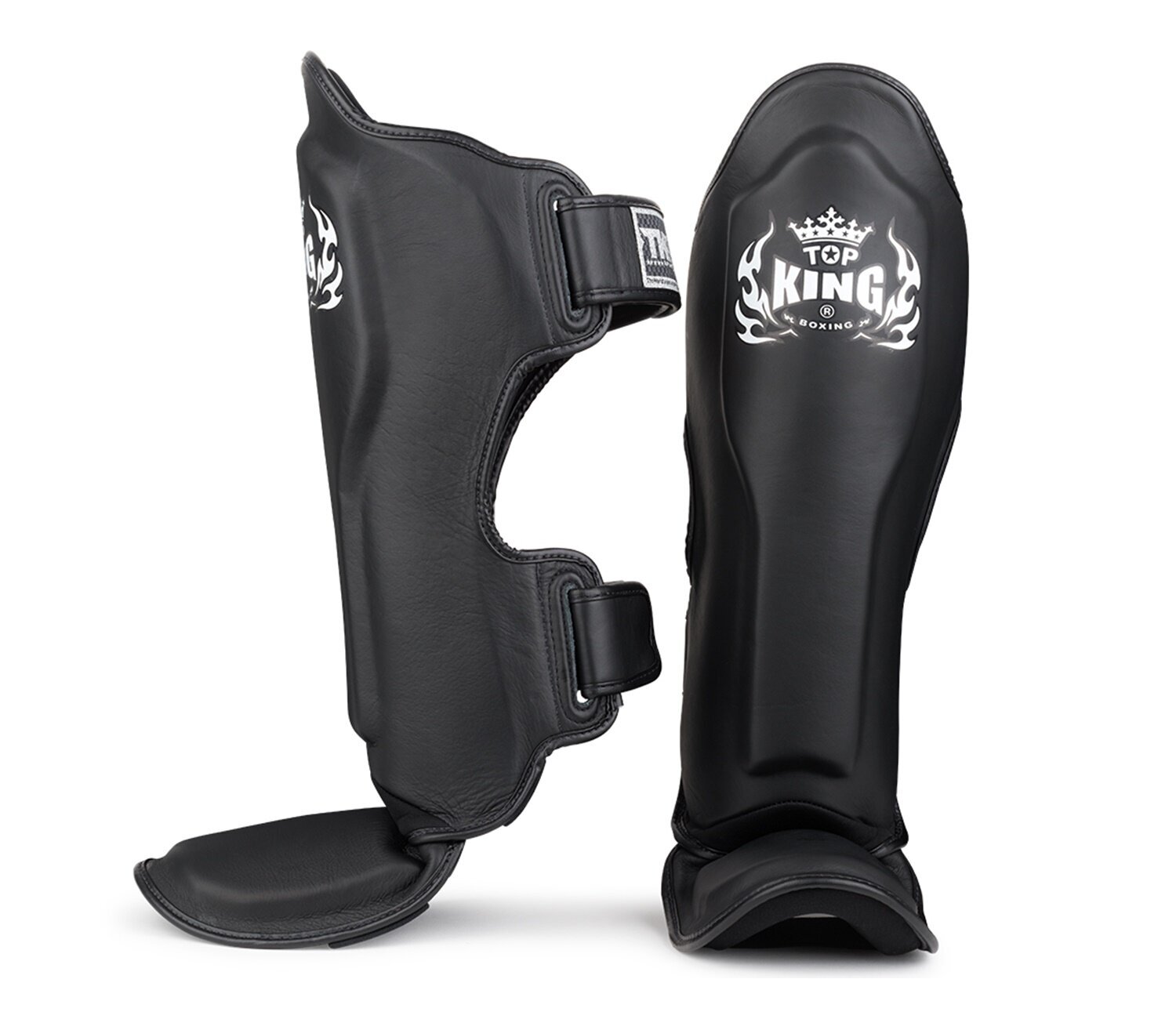 GENUINE T K Shin Guard Pro Genuine Leather All Black | eBay