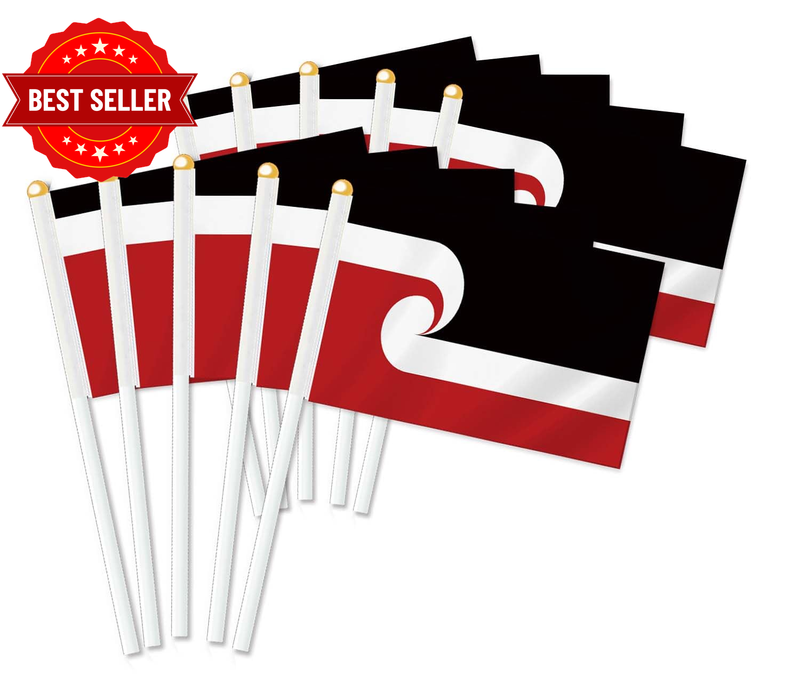 10 PCS Maori Handheld Small Flag,Maori Hand Held Mini Decor Decoration Banner