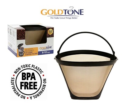 GoldTone Reusable #4 Cone Coffee Filter for ALL Ninja Coffee Makers and Brewers