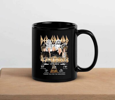 Def-Leppard 47 Years Anniversary 1977-2024 Memories Signatures Coffee Mug