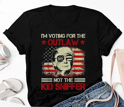 I'm Voting For The Outlaw Not The Kid Sniffer Trump 2024 T-Shirt