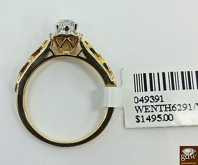 Pre-owned Globalwatches10 Real 14k Yellow Gold With Real Diamonds Wedding Anniversary Ladies Ring In G-i
