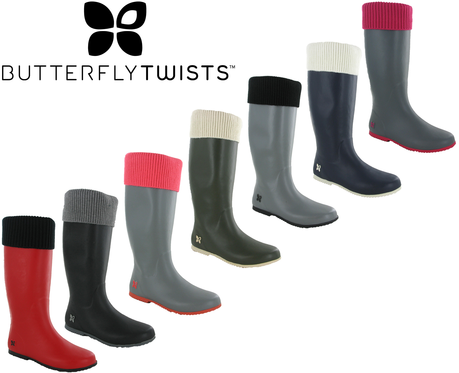 butterfly twists rain boots