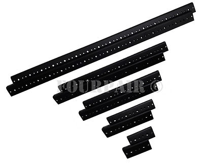 2 Space 2U (3.5'') Steel Rack Mount Rail Pair Road Case Amp Mixer 10-32 Threaded