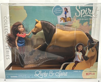 Dreamworks Spirit Riding Free Lucky Doll and Spirit Horse Pony Set NEW 2018