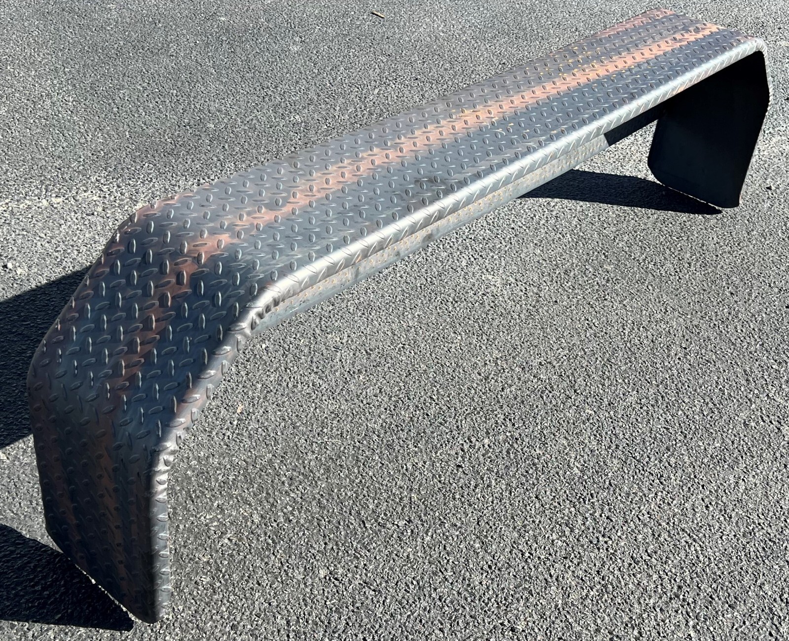 Tandem Treadplate Double Break Fender, fits 15-17.5" wheels 14Ga Steel 10x72x19