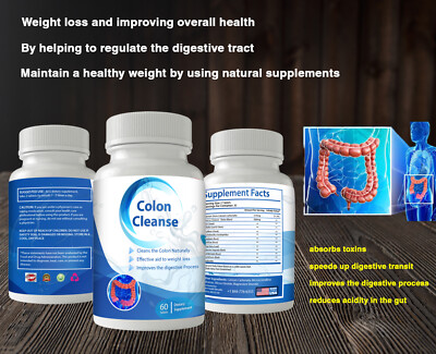  Colon Cleanse Detox Cleanser Diet 60 Pills Weight Loss Best Cleansing 