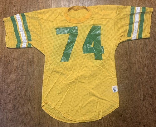 Vtg 1980s Yellow Hi-Style Athletic Wear Willford 74 Football