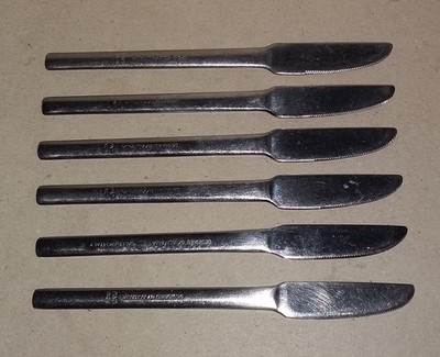 ALITALIA - 6 Coltelli in acciaio - Pinti Inox e Calegaro . coltello posate