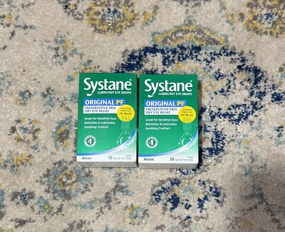 New 2-Pack Systane Original PF Lubricant Eye Drops - 30 Vials Each Exp.08/2025+