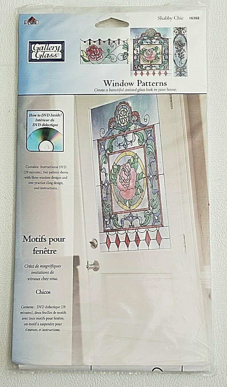 Plaid Gallery Glass 3 Window Patterns, 114 ft Instant Lead Lines,Tool Set