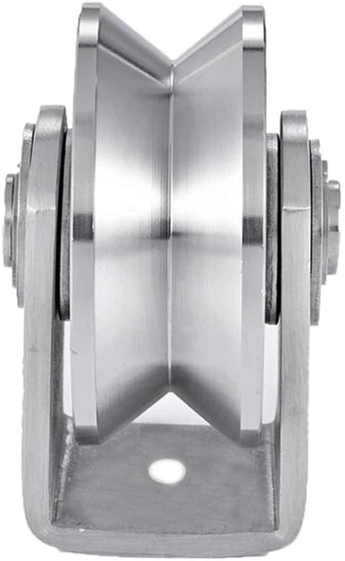 Stainless Steel 3In V Groove Heavy Duty Track Wheel Rigid Caster Sliding Gate Ro