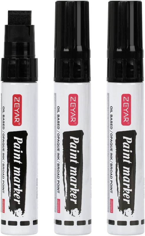 Paint Markers, Jumbo Size, 15Mm Felt Tip, Waterproof & Smear Proof Ink, Aluminum
