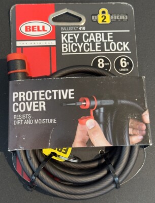 BELL Ballistic 410 Level 2 Key Cable Bicycle Lock HD Steel Core 6ft x 8mm New