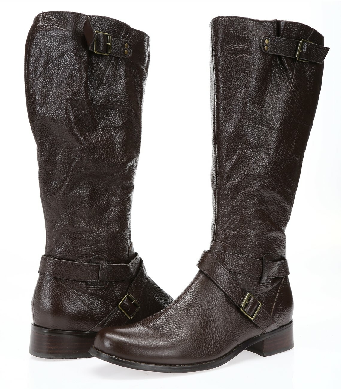 San Jacinto Womens Brown Leather Knee High Size 7.5 M Zip Up Boots NEW 229030