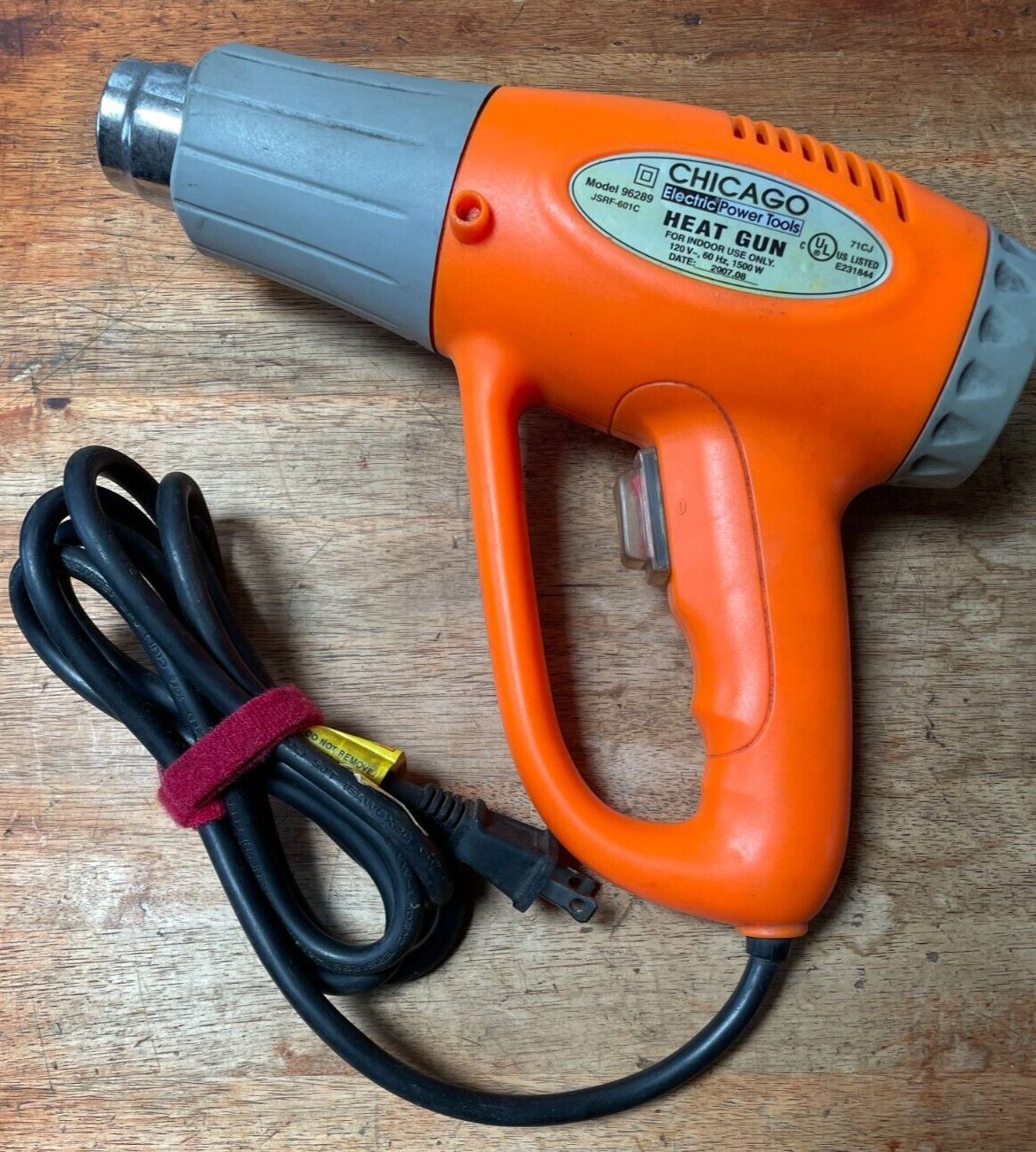 Chicago Electric Power Tools Heat Gun Dual Heat Settings ITEM #96289 1500 Watt