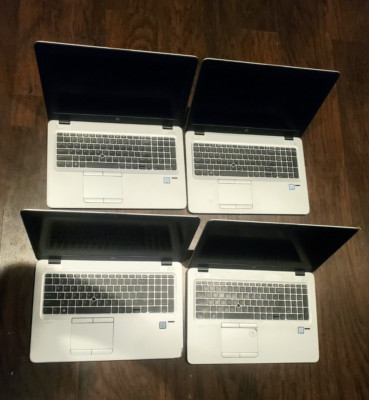 LOT OF 4 HP ELITEBOOK 850 G4  i5-7200U NO HDD/SSD 3X BOOTED TO BIOS PARTS/REPAIR
