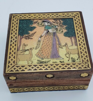 Captains chest Florida map Free shipping Handpainted Anniversary Trinket box birthday for son For Her for him Treasure chest jewelry box