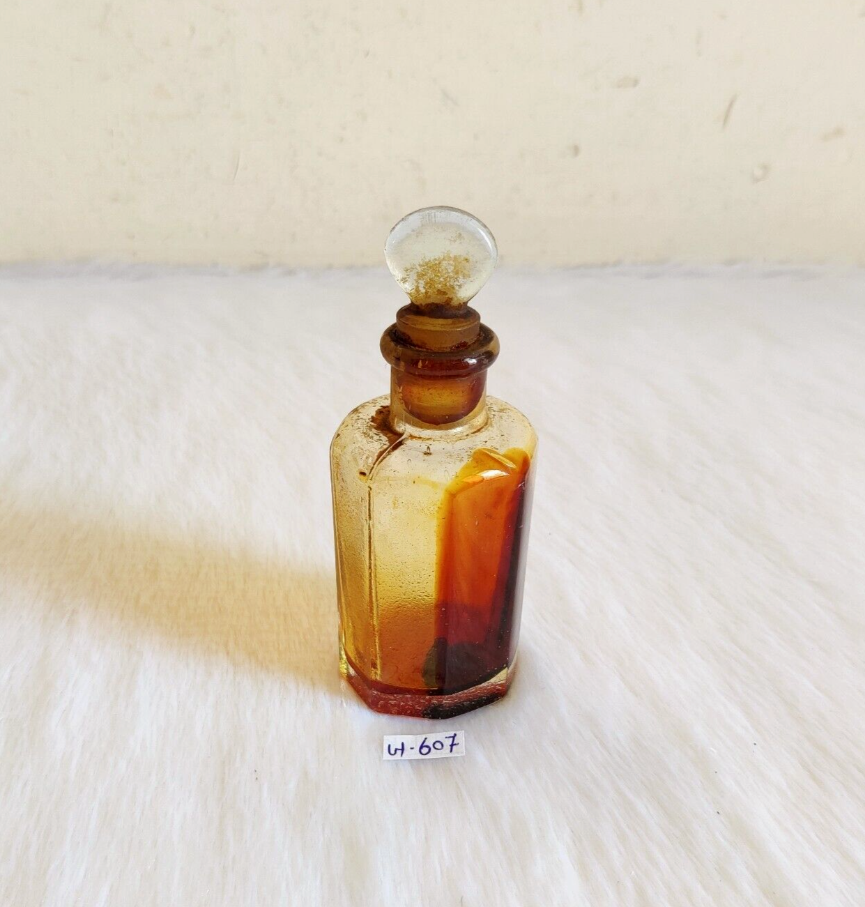 ヴィンテージブローチ 香水 ボトル Vintage Clear Glass Perfume Bottle Decorative Collectible
