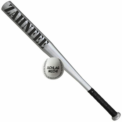 Sportset Baseballschläger mit Ball ZAHNFEE silber Aluminium 26 zoll geschenk 