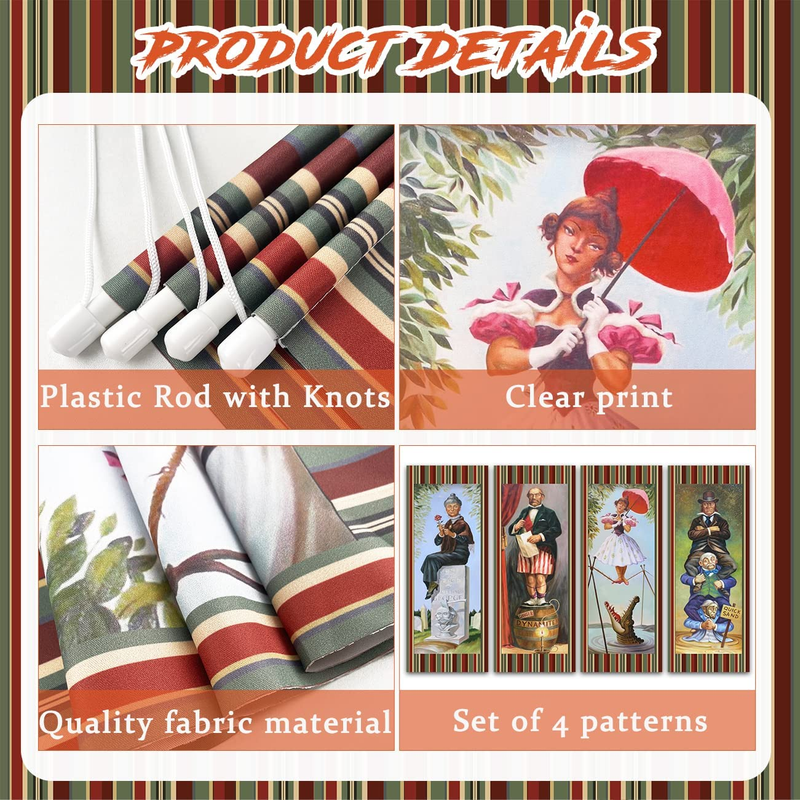 Haunted Mansion Stretching Portraits Outdoor Vinyl Halloween Decoration Set of 4