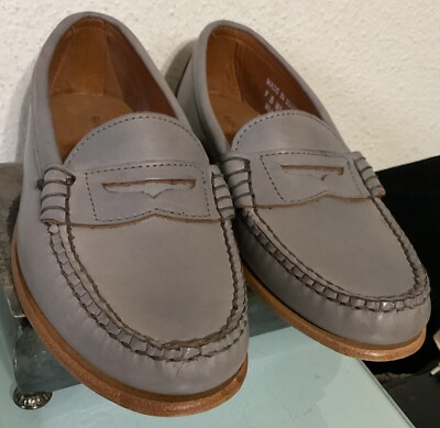 Rancourt & Co. Penny Loafers   Gray / Grey - 9B - Made In Maine - USA