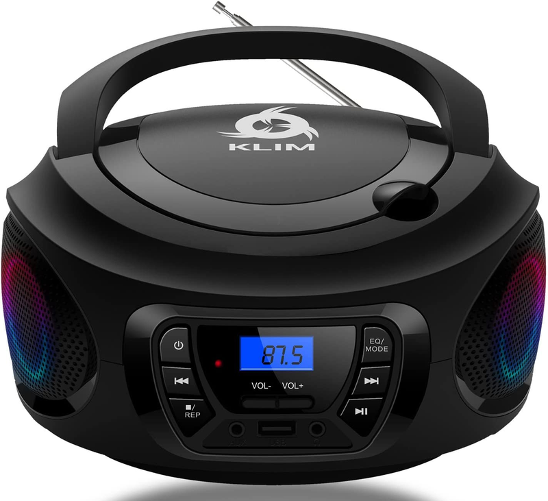 Boombox Portable Recharge Audio System FM Radio CD Player Bluetooth MP3 USB AUX