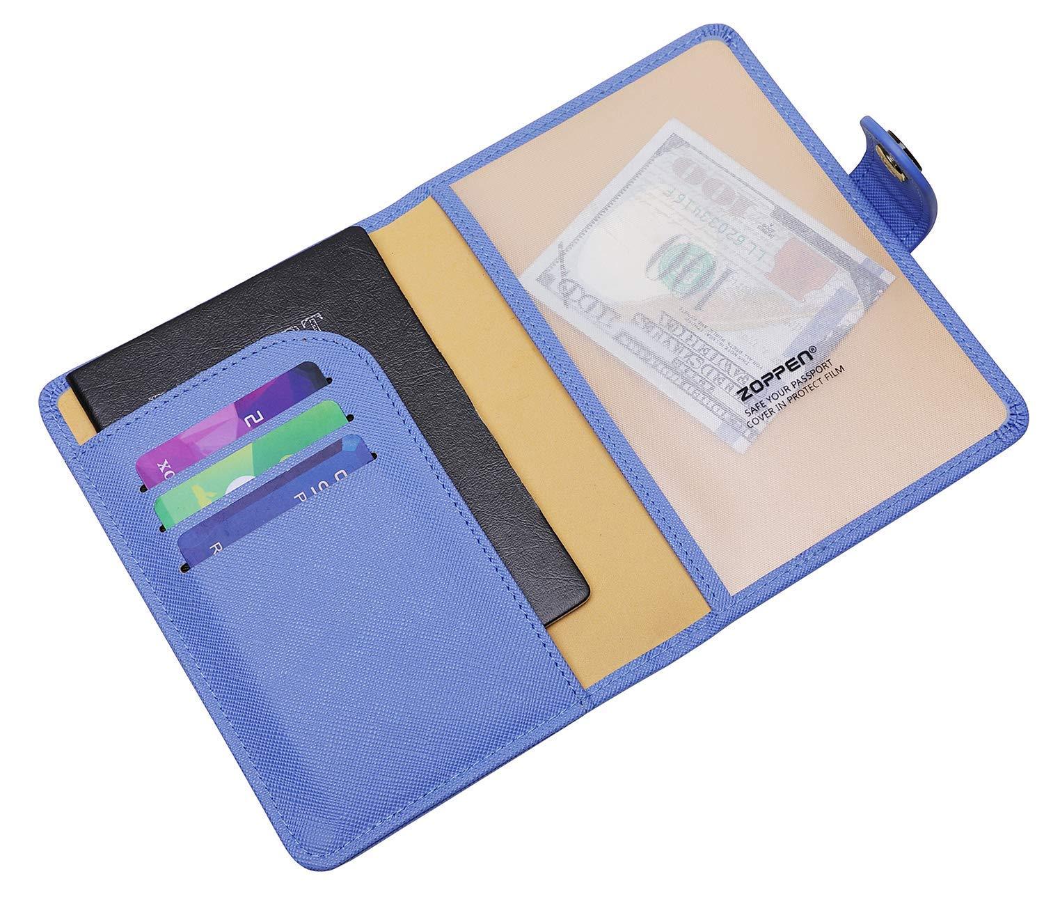 Zoppen Rfid Blocking Travel Passport Holder Cover Slim Id Card Case (#25 Teal