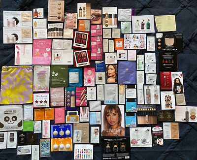 Mixed Makeup Skincare Lot of 103 Samples Dior Tatcha Clinique Tarte IPSY Bag