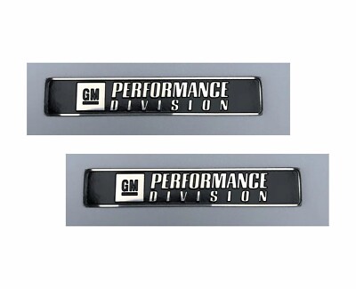 2 Car Badges Emblem Gm Chevrolet Performance Stainless Steel
