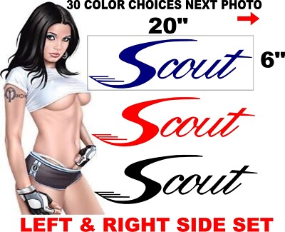 Scout Boats HULL REPLACEMENT BOAT SIDE 2 DECALS 30 COLOR OPTIONS