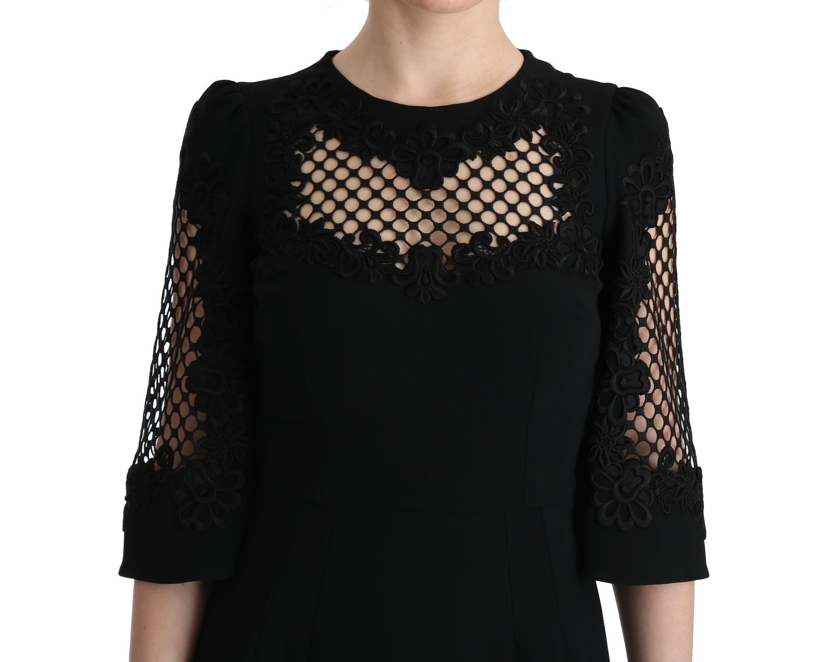 Pre-owned Dolce & Gabbana Dress Black Stretch Shift Long Maxi Gown S. It38 / Us4 Rrp $6000