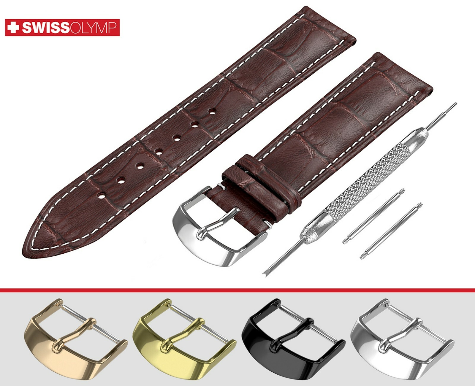品揃え豊富で For Strap Watch Leather Genuine Brown Dark ARMANI EMPORIO 時計
