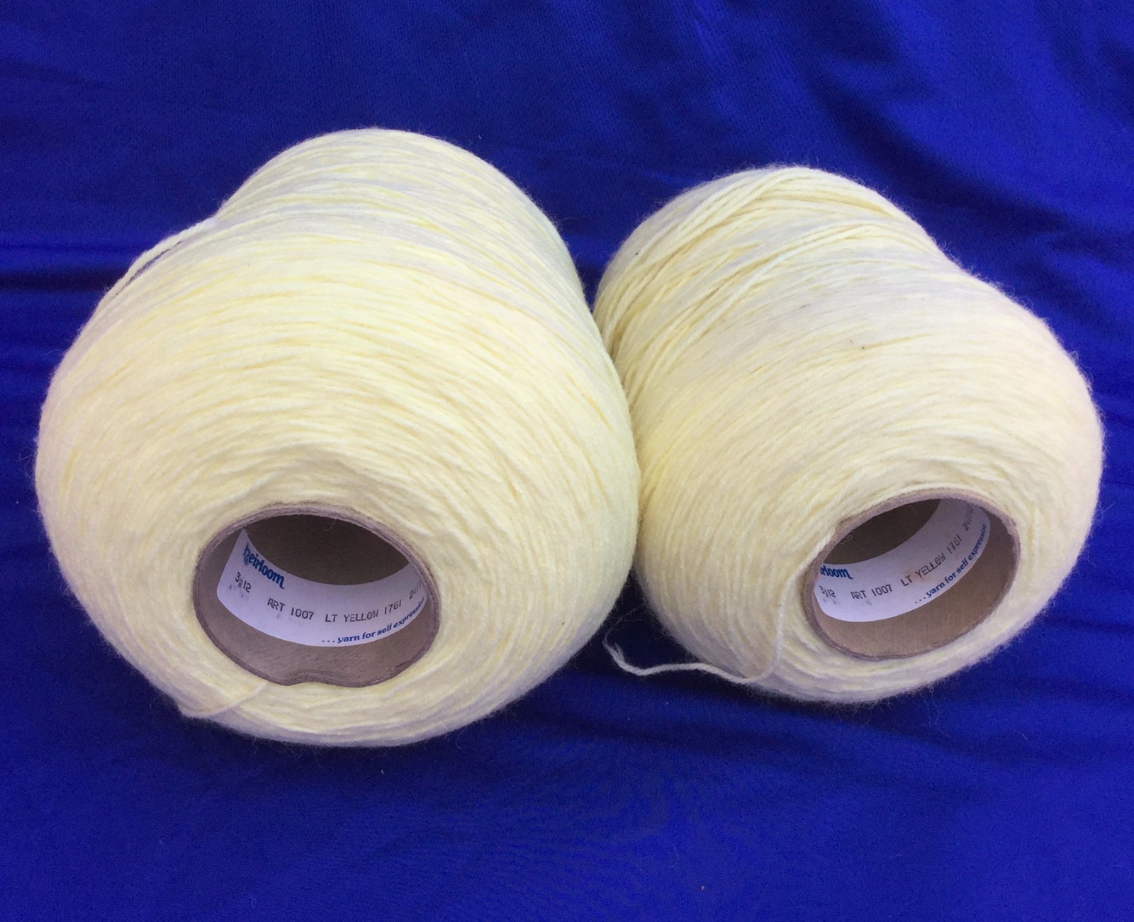 2 skeins  HEIRLOOM yellow 1761 color  MACHINE & HAND-Knitting yarn total 2.2 lbs