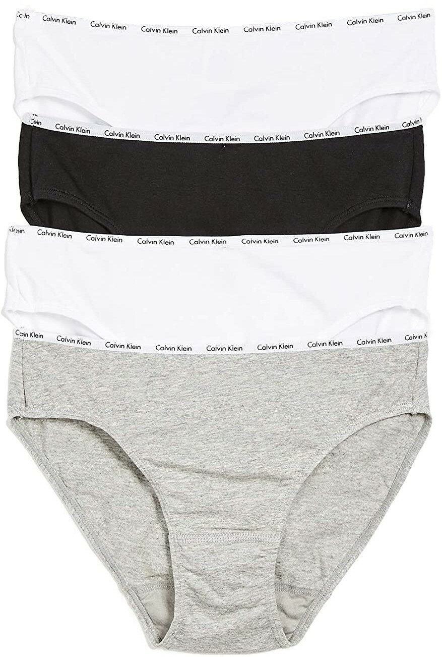 Calvin Klein 239034 Womens Cotton Stretch Logo Bikini Panty 4 Pack Size Small