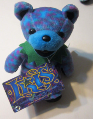 Grateful Dead 2000 Iris beanie bear bean Plush Series 6 Liquid Blue