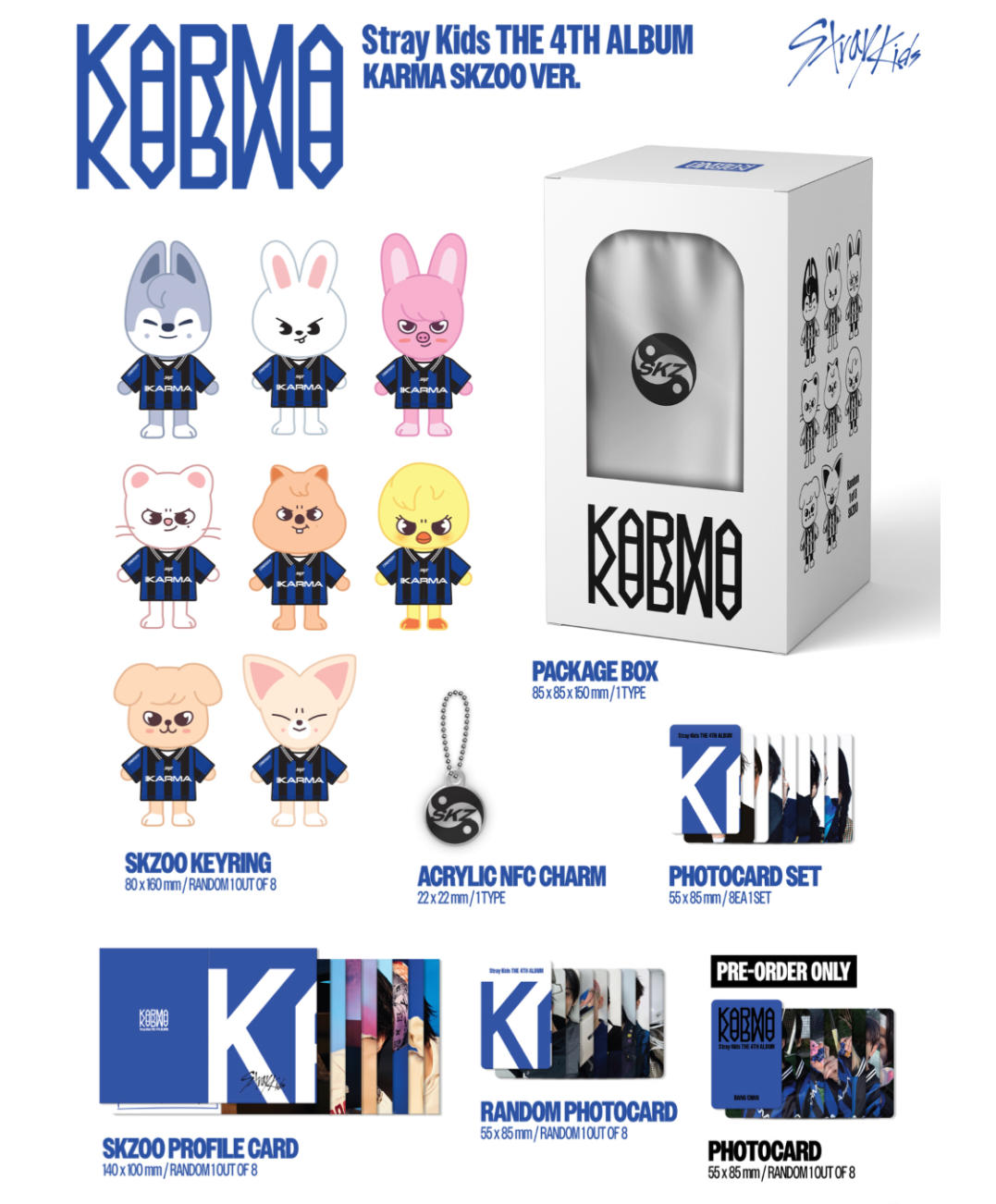STRAY KIDS KARMA 4th Album SKZOO Ver. (Pre-order ver. ) +