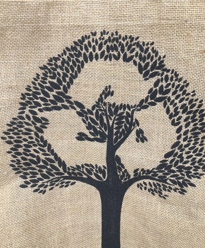 Earthbound Trading Company Burlap Tote Shopping Bag Reusable NWOT Brown