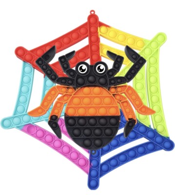 13 Inch Big Spider And Web Pop it Fidget Toy, Gift for Kid, Children,Adults.