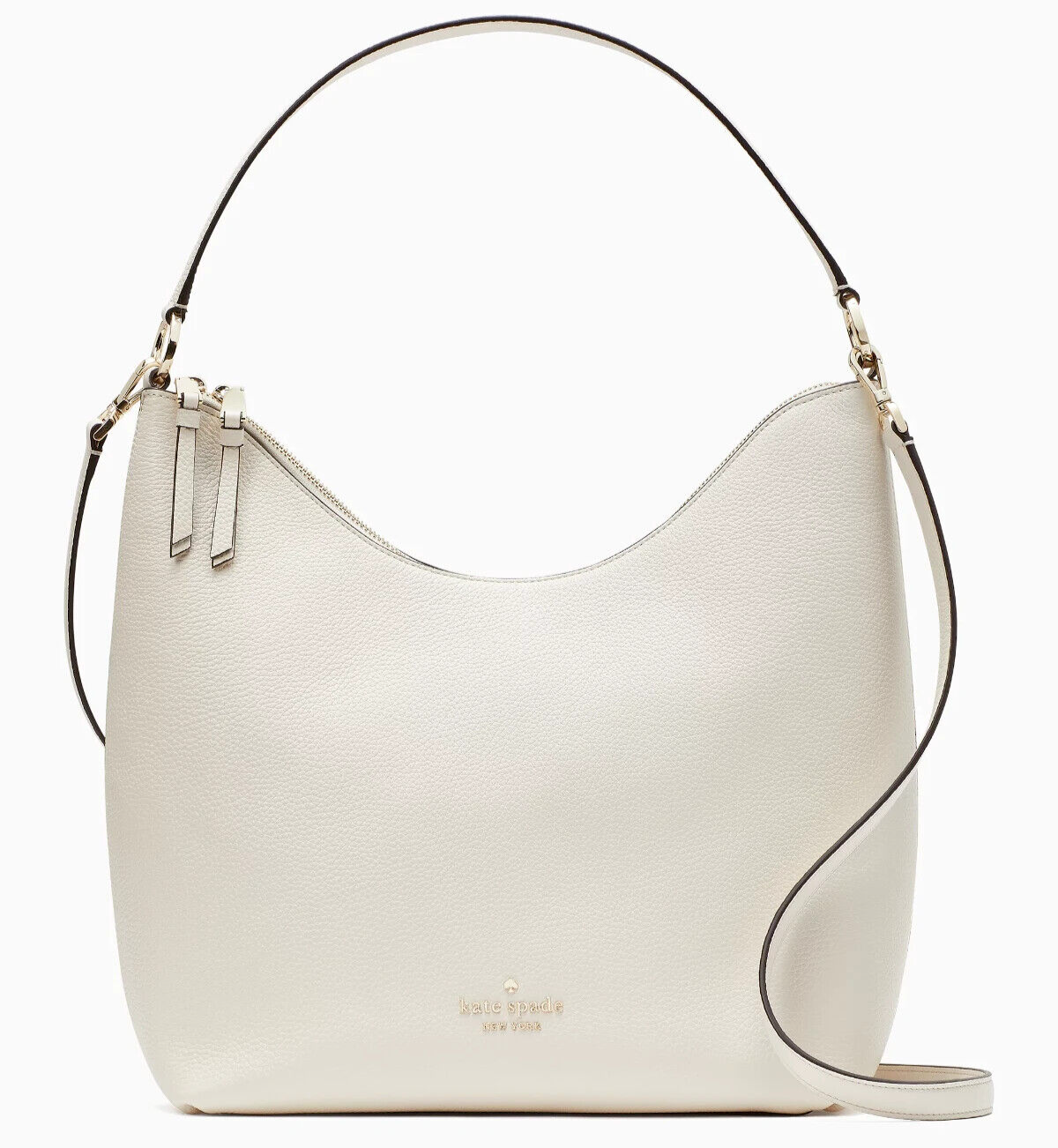 Kate Spade Zippy Large Shoulder Bag Parchment Off-White