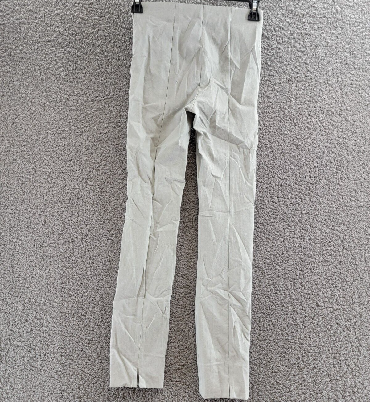 Vince High Waist Pants Women's XXS Mint Stone Solid Cuff Slit Side Zip Closure - Picture 10 of 19