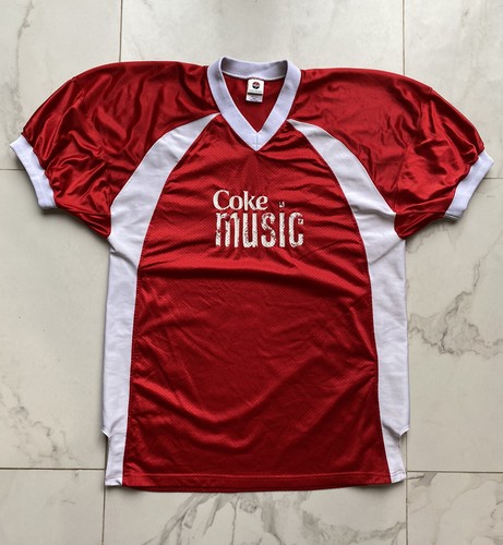 Y2K Red Coke Music Coca-Cola Football Jersey XL MyCoke Game