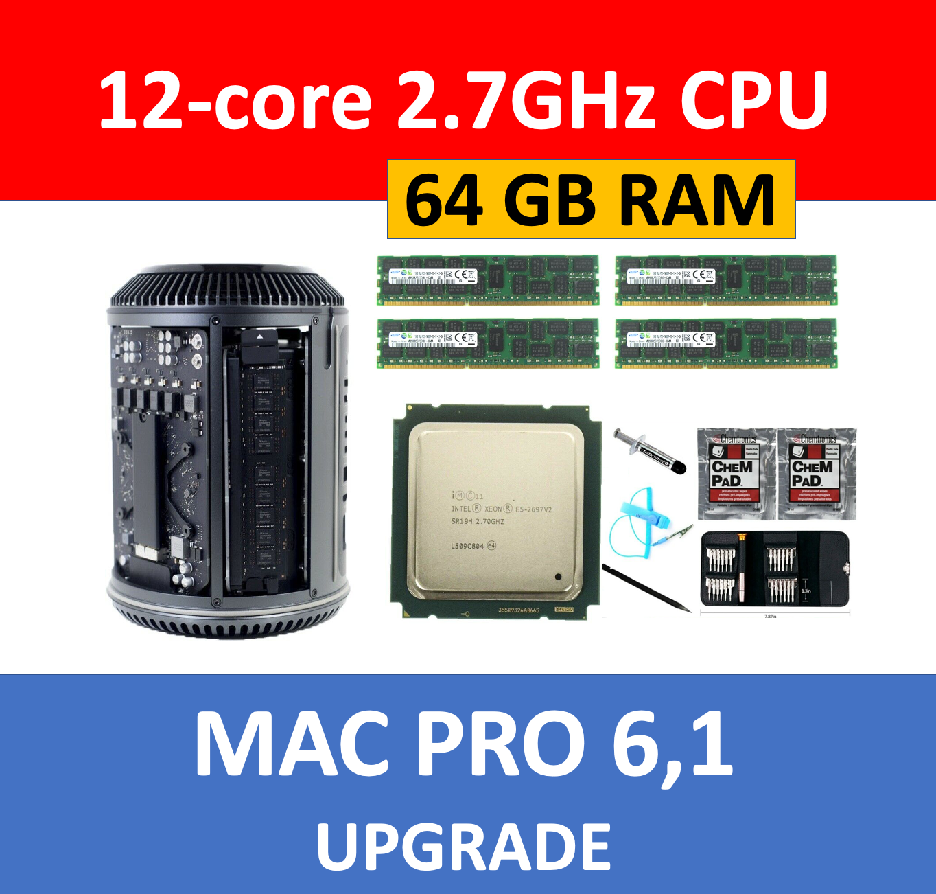 Apple Mac Pro 6.1 Late 2013 2.7GHz 12-Core CPU Processor+64GB RAM ...