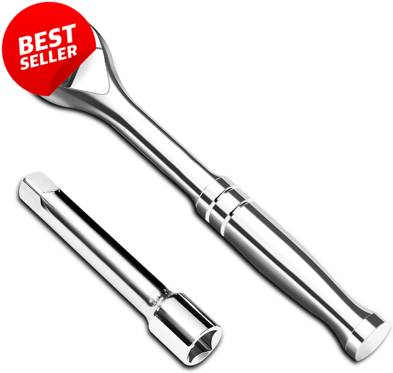 3/8in Drive Ratchet Wrench 90 Tooth Quick Release Socket Wrench 6in - US