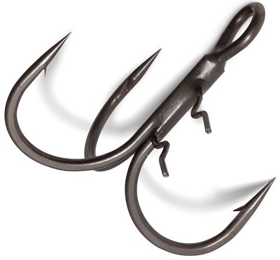 Quantum Claw Treble Hooks - Drillingshaken mit Baitholder, Raubfischhaken, Haken