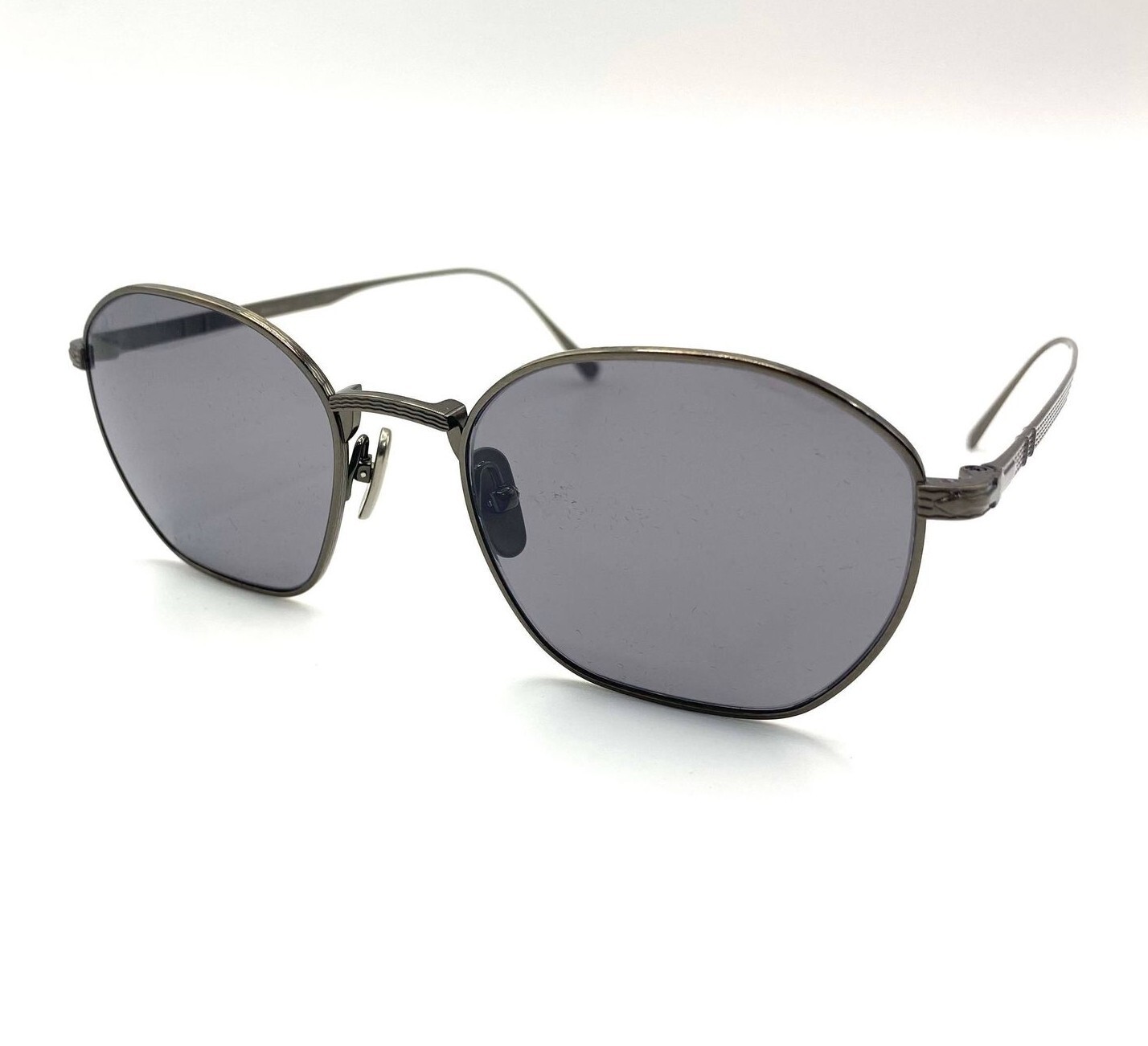 Pre-owned Persol Po5004st Sunglasses 8001p2 Pewter/grey Polarized Lens 50mm In Gray