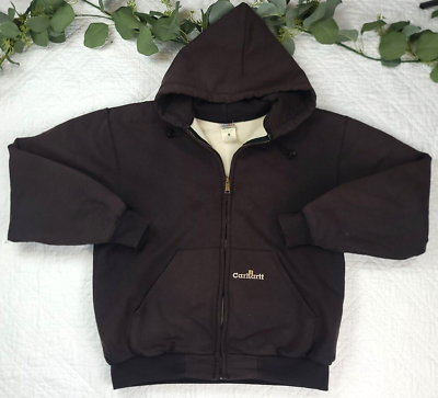 Carhartt Men s Brown Sun bleached and Brown Full Zip Hoodie Jacket Size L